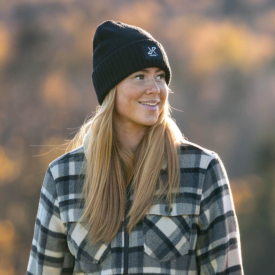 Ribbed Patch Beanie Unisex