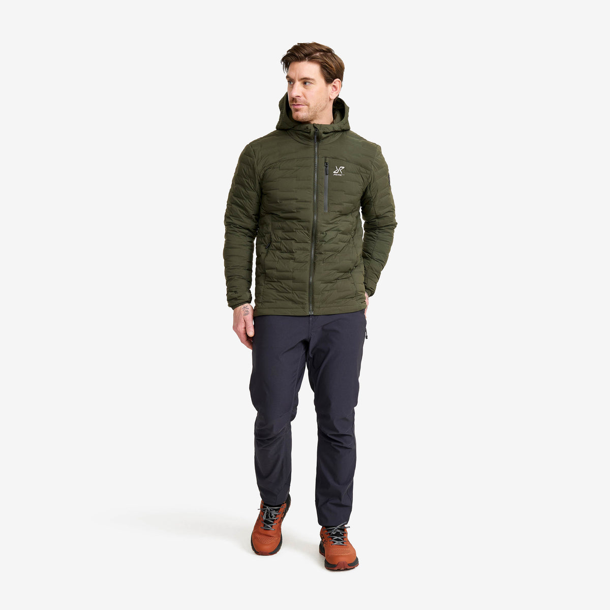 Flex Stretch Hooded Down Jacket Men