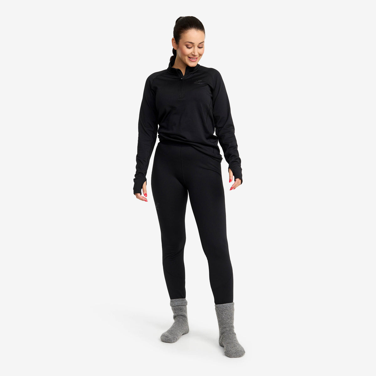 Waffle Half-zip Baselayer Top Women