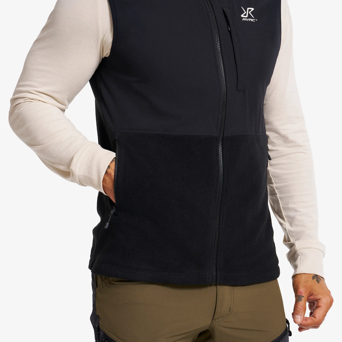 River Hybrid Fleece Gilet Men