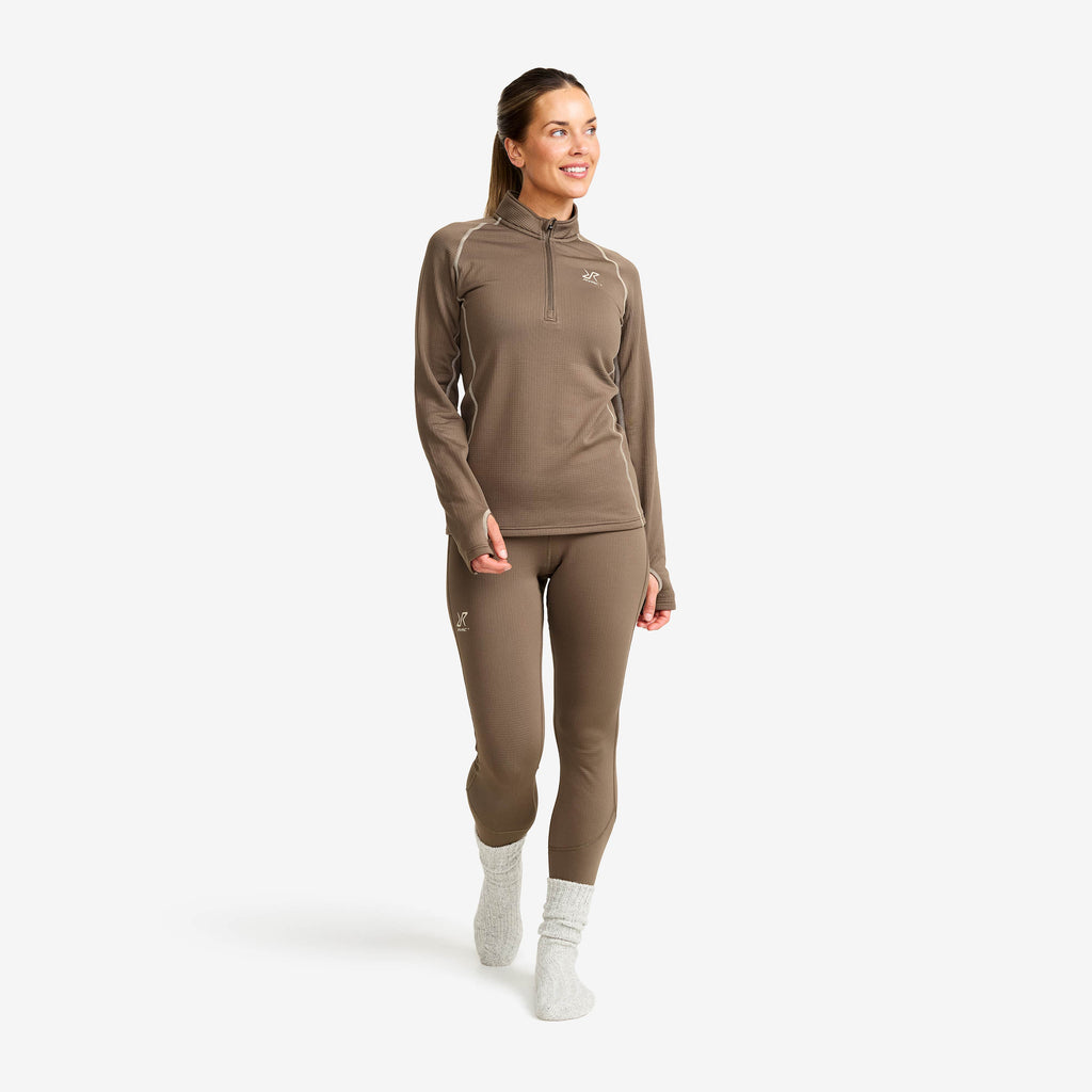 Waffle Half-zip Baselayer Top Women