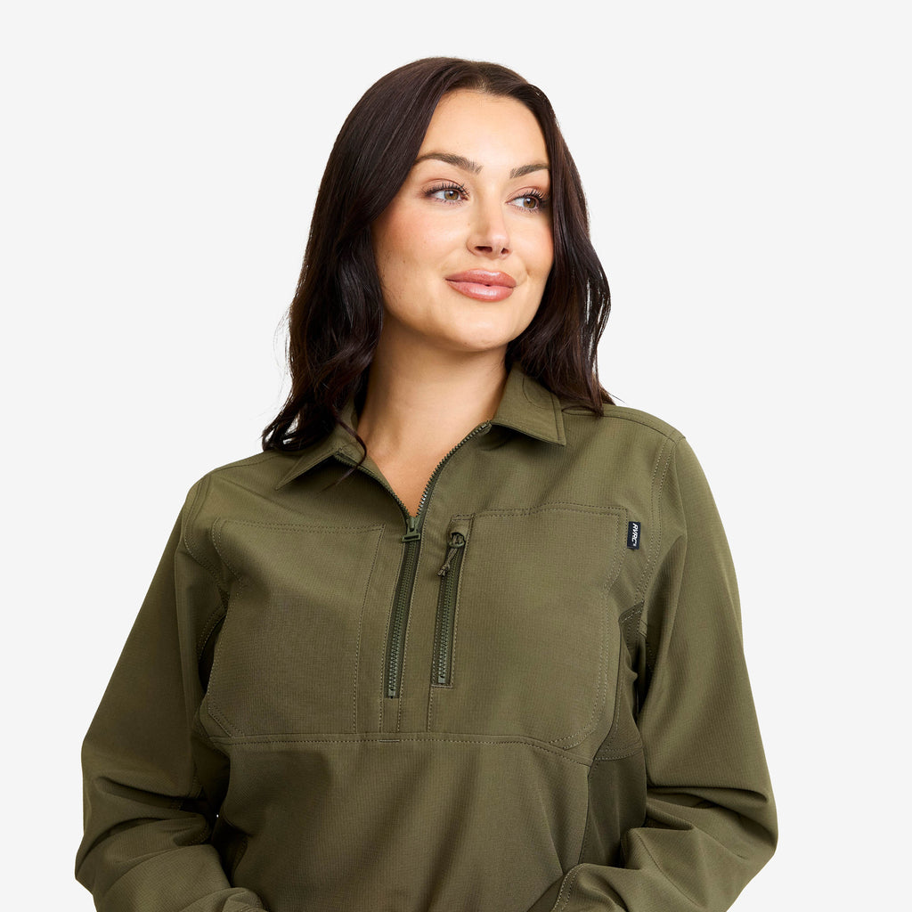 Ridge Half-zip Stretch Shirt Women