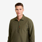 Ridge Half-zip Stretch Shirt Men