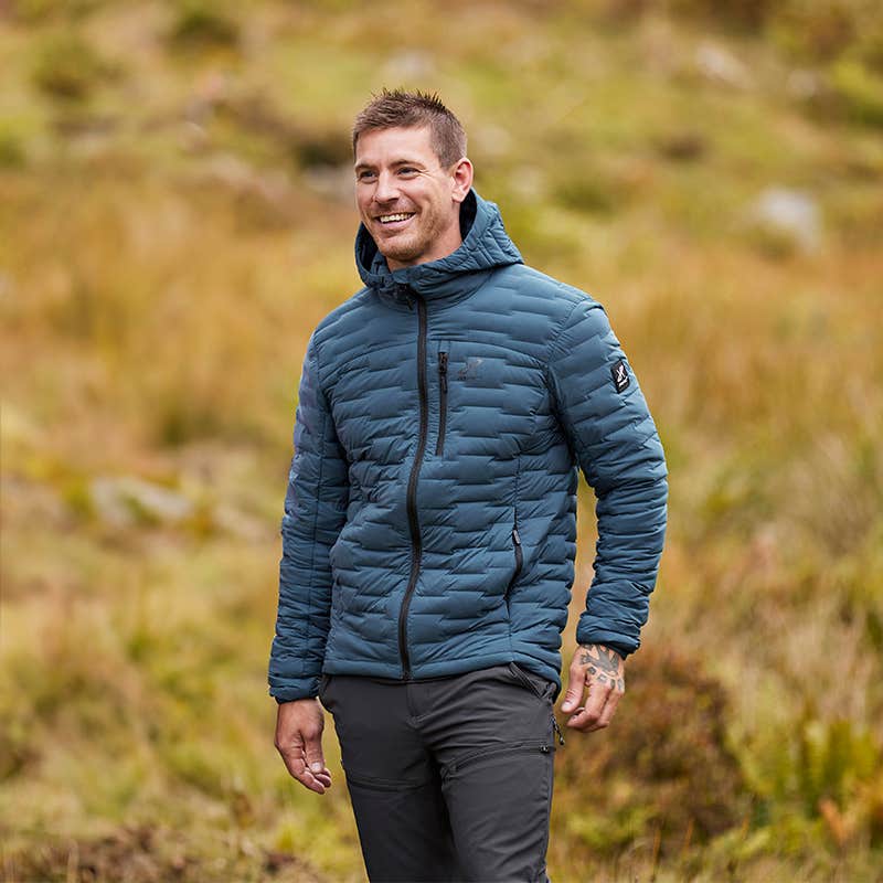 Flex Stretch Hooded Down Jacket Men