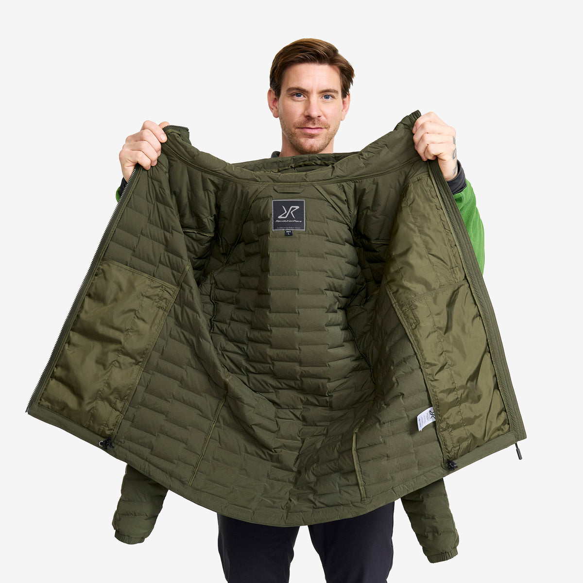 Flex Stretch Hooded Down Jacket Men