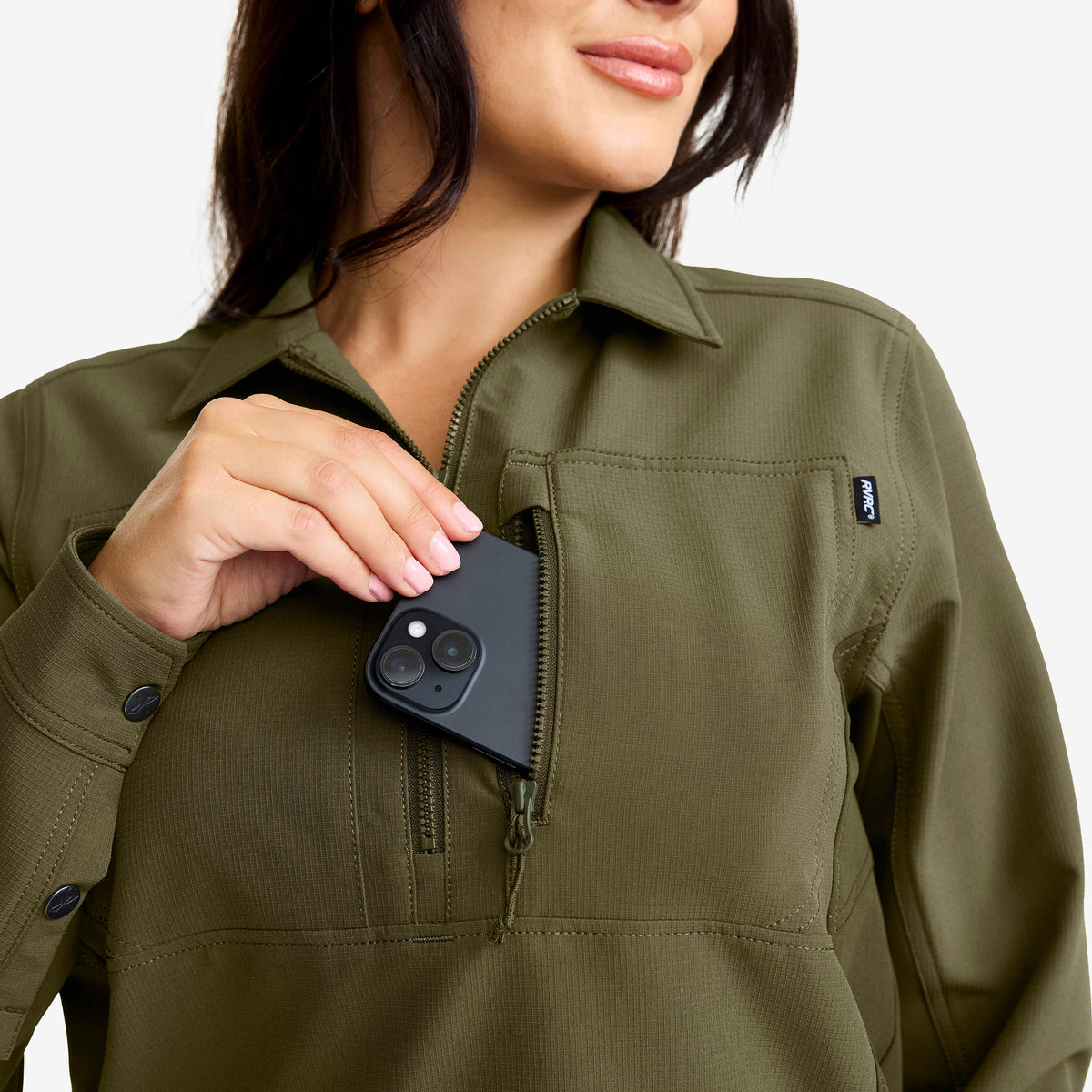 Ridge Half-zip Stretch Shirt Women