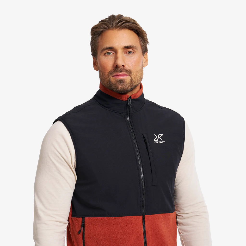 River Hybrid Fleece Gilet Men