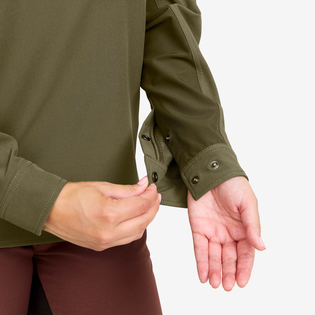 Ridge Half-zip Stretch Shirt Women